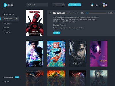 Movie application UI