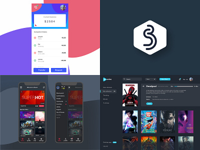 Top 4 shots from 2018 app design figma flat logo steam streaming ui ux web website