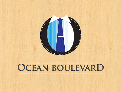 Ocean Boulevard blue boulevard collar logo ocean owdesignz stripes tie tiepin wood