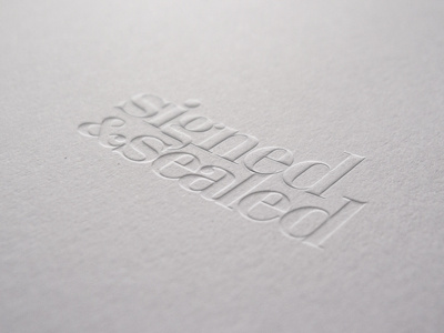 Signed & Sealed accounting embossed letterpress logo owdesignz sealed signed