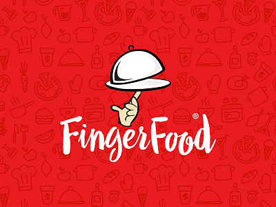 Fingerfood branding finger fingerfood food hungry logo owdesignz red