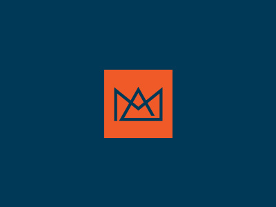 MA Logomark accounting crown logo ma mark mcintosh accounting royal orange owdesignz