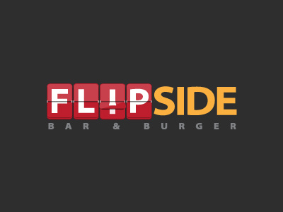 Flipside Bar & Burger bar burger flipside logo owdesignz