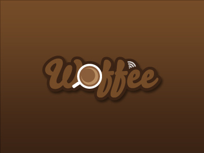 Woffee coffee cup logo owdesignz wifi woffee work