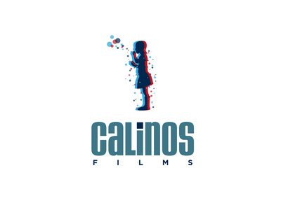 Calinos Films bubbles calinos films girl logo owdesignz