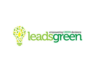 Leadsgreen eco friendly green leadsgreen leaves lightbulb logo owdesignz