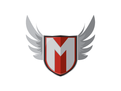 M Films films logo m owdesignz shield wings