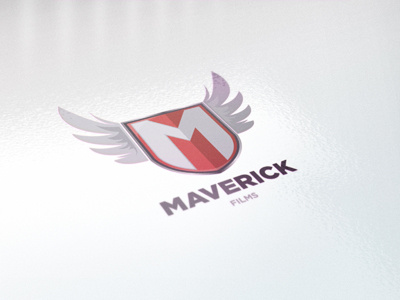 Maverick Films films logo m owdesignz shield wings