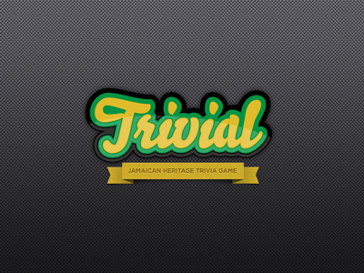 Trivial black game gold green jamaica logo owdesignz trivia trivial
