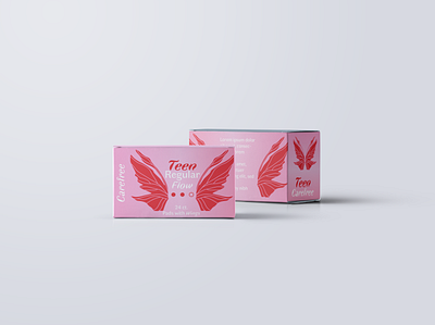 Teen pads graphic design illustration packaging procreate product