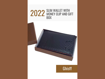 2022 Slim Wallet With Money Clip And Gift Box bifold wallet light wallet men wallet rfid blocking wallet rfid wallet slim wallet wallet