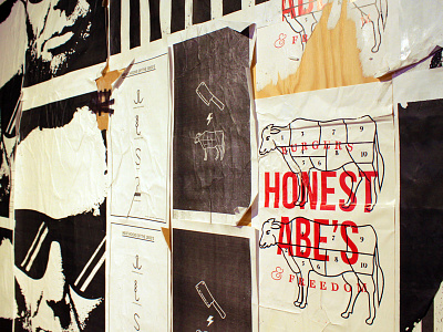 Honest Abe's, by the fireplace lincoln