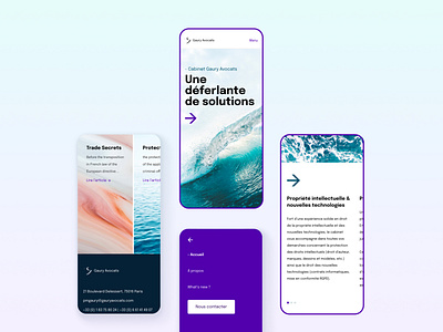 Website Cabinet Gaury Avocats - Mobile