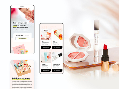 Landing Page Splendist Beauty beauty box branding cosmetic design eshop figma landing page limited edition lipstick make up photo photo shoot splendist ui ux