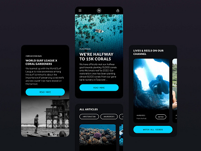 Coral Restauration - Dark mode #2 branding coral corals dark mode design figma mobile restauration ui ui design ux ux design website