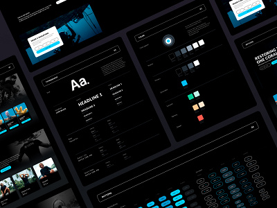 Design Sytem • Dark mode branding design system figma graphic design ui design ui kit ux design vector website