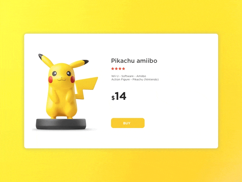 Daily UI #002 Credit Card Payment Part 2 card ui creditcard dailyui motion payment pikachu shopping stage reveal motion web card yellow