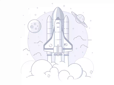 Empty States 2 development empty page empty state icon illustration product rocket saas shuttle