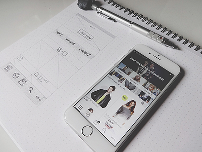 Botiques App - Early concept draft ecommerce ios ios8 iphone iphone app list mobile product shop ui ux