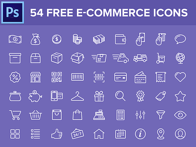 54 Free e-commerce icons e commerce free freebie icon set icons ios ios8 icons line icon mobile shop shopping