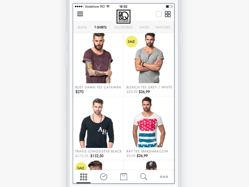 Product screen animation animation app e commerce ecommerce interaction ios iphone mobile product shop ui ux