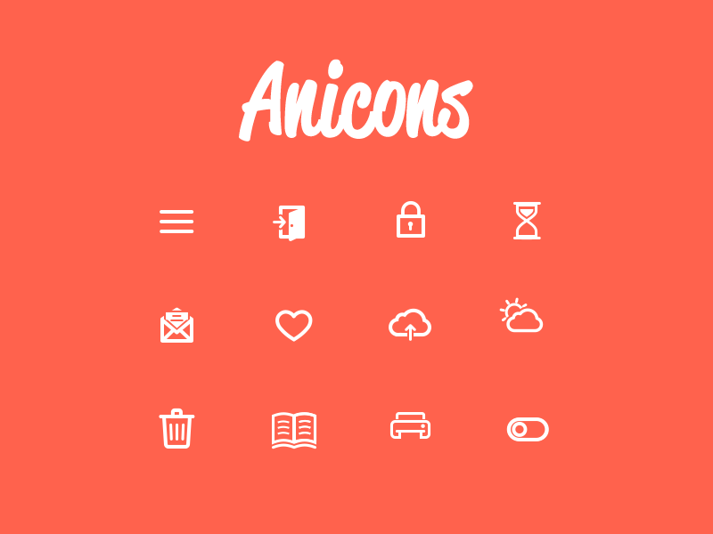 Anicons Practice anicon animated icon animation gif glyphs icon interaction ios icon line icon mobile ux