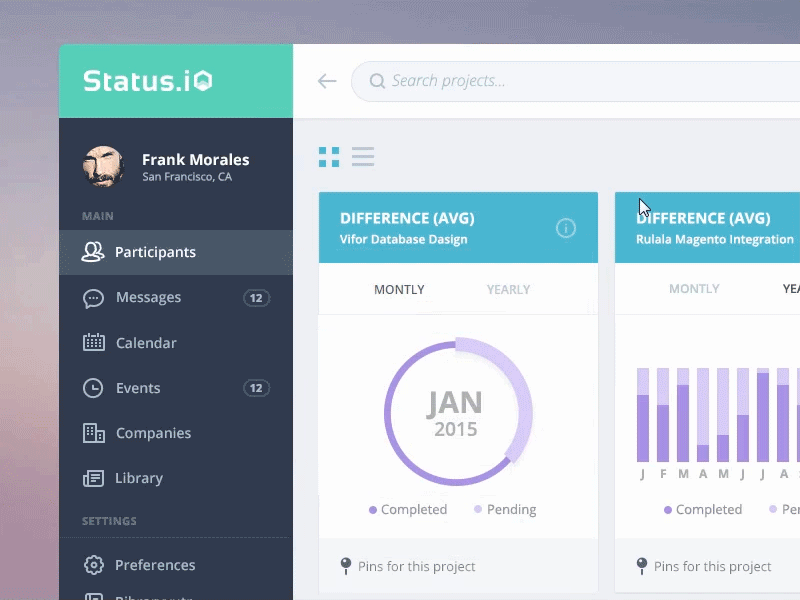 UX Pattern - Gif Hints animation app dashboard data interaction interface saas ui user experience ux visualisation web website