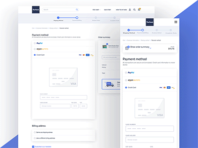 Shopify Checkout responsive payment  ui ux