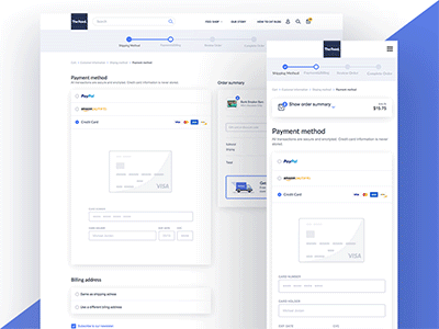 Shopify Checkout responsive payment ui ux animation card checkout ecommerce flat gif interaction shop ui ux