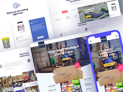 TheFeed - Food for athletes cart catalog checkout e-commerce ecommerce product shop shopify store ui ux website