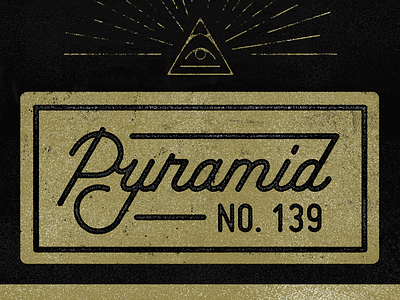 Pyramid lettering pyramid typography