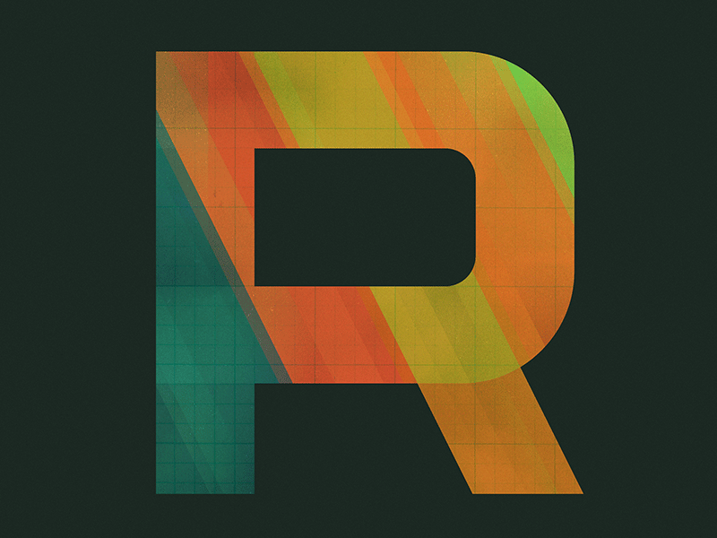 Capital R animated animated gif capital r color spectrum custom type gif lettering typography