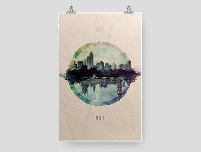Two Cities digital art poster design