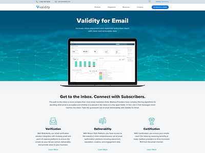 Validity for Email Marketing Product Page