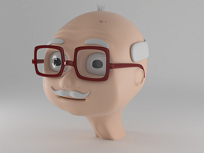 Grandpa Harold 3d 3d model character character design game design grandpa human people render vectary