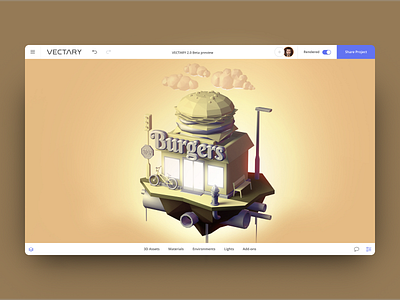 Low Poly Burger Shop