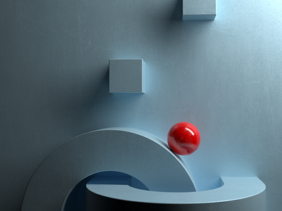 Red ball - 3D template