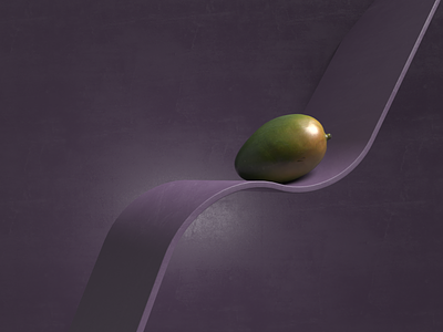 Mango 3d abstract design fruit graphicdesign illustration mango purple render scene vectary