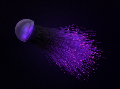 Happy New Year in 3D 3d design illustration jellyfish render vectary