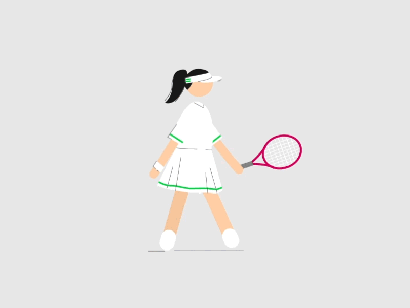 Tennis walking cycle 2d 2danimation tennis tory burch walking cycle