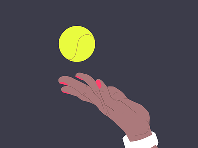 The Serve 2d cintiq colors design digitalart drawing hand illustration inspiration server tennis tennis ball
