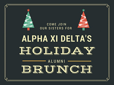 Alpha Xi Delta Holiday Brunch christmas design graphics holidays photoshop