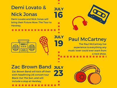 Concert Calendar concerts design events graphics illustrator music