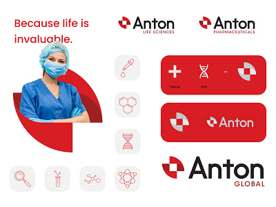 Anton | Brand Identity adobe brand identity branding design design agency graphic design hospital logo illustration logo logo design