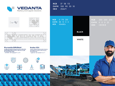 Vedanta - Washery and Logistics solutions brand identity branding logo logo design