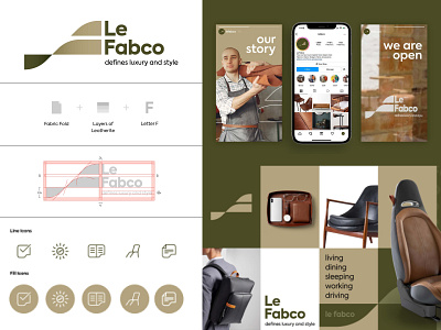 Le Fabco brand identity branding logo logo design