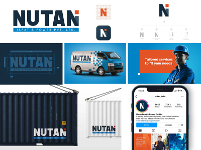 Nutan Ispat brand identity branding logo logo design