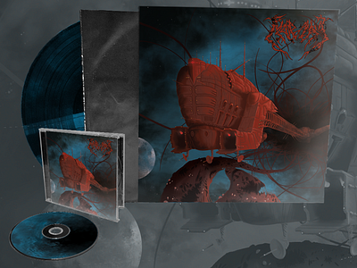 E.H space ship cover concept album artwork album cover dark sci fi metal artwork science fiction space ship