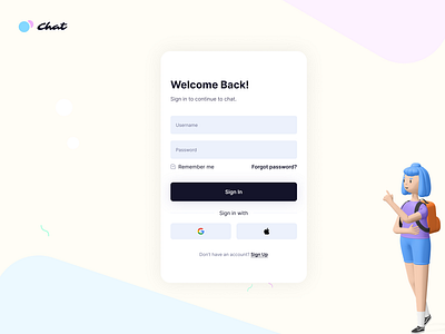 Web Chat App UI UX Design Freebie