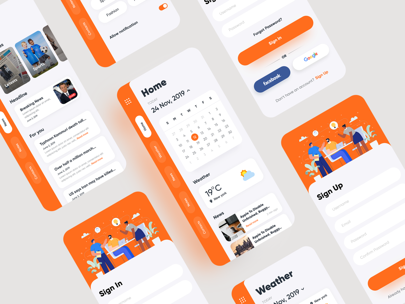 Mobile App : Daily News App UI by Yash Hingarajiya for Devoq Design on ...